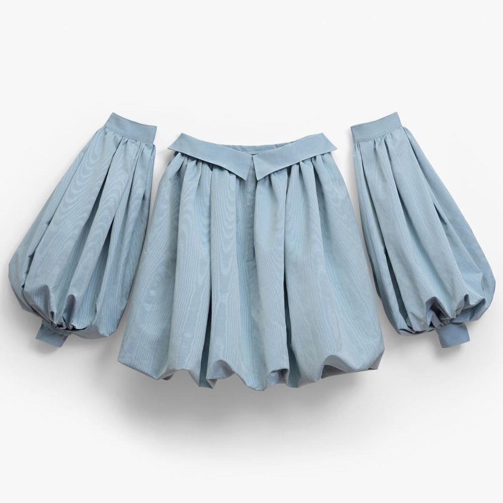 NWT ZARA ATELIER BALLOON DRESS WITH SLEEVES ZARA ICONS LIMITED EDITION blue - Picture 13 of 17